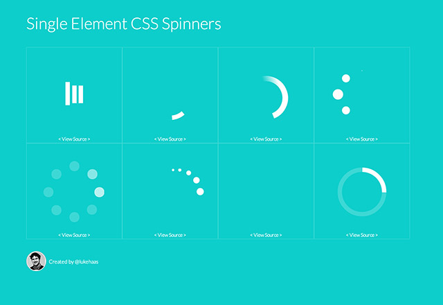 Single element CSS spinners