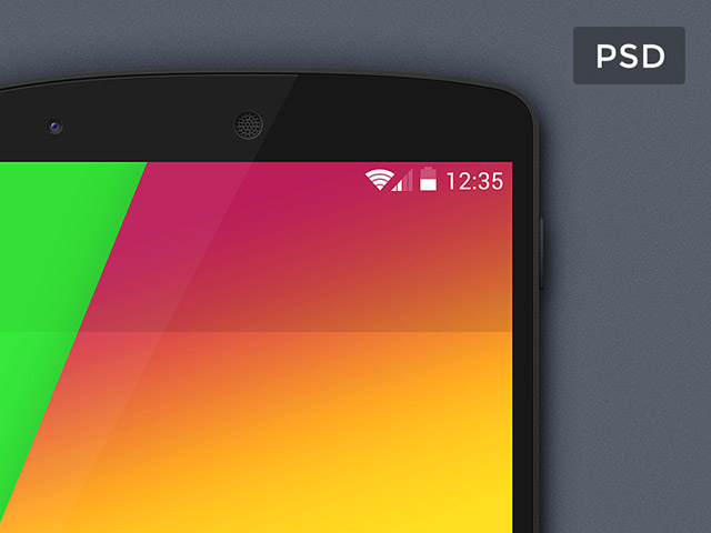 Google Nexus 5 PSD mockup