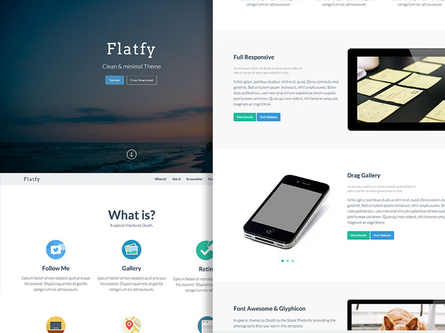 Flatfy - Flat minimal HTML template