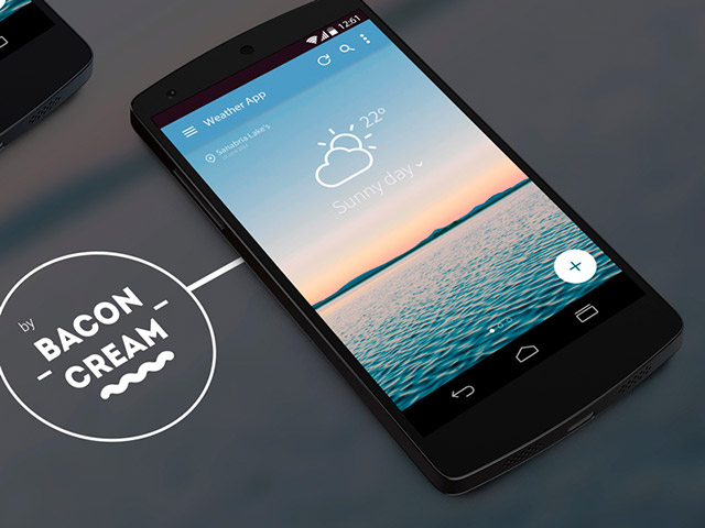 Android L weather app concept