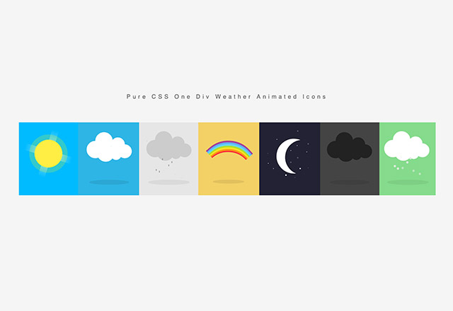 Weather animated icons CSS