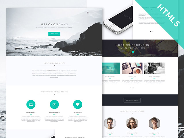Halcyon days - Free HTML5 website template
