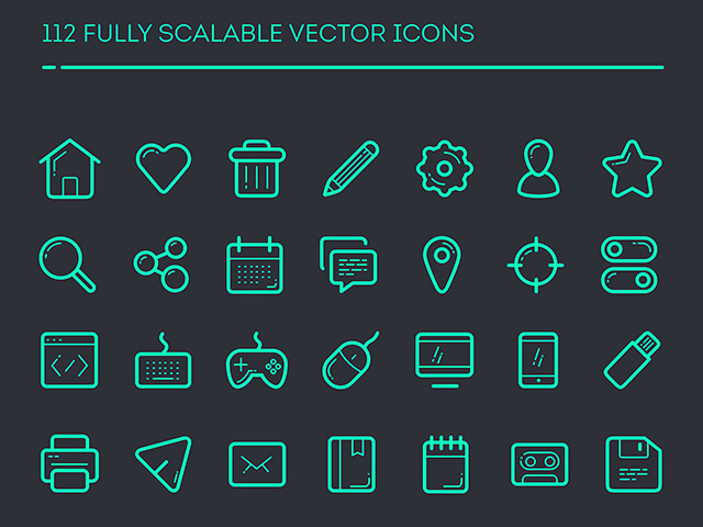 112 free PSD icons