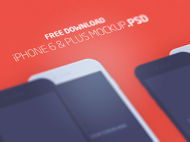 iPhone 6 & Plus flat mockups