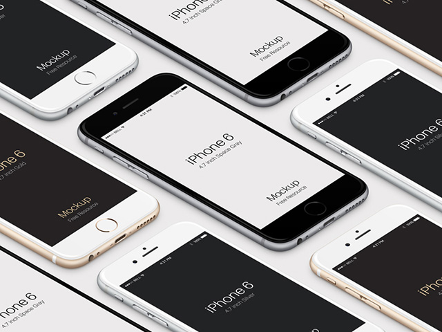 iPhone 6 isometric mockups