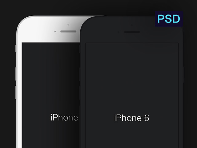 Minimal iPhone 6 mockups - PSD