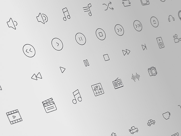 300+ line icons - PSD, AI, EPS