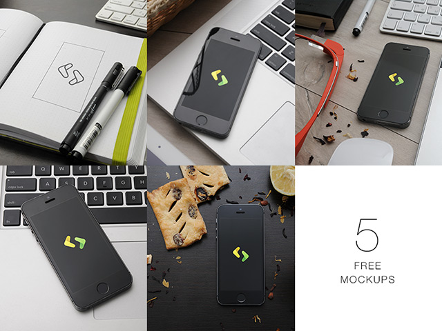 5 PSD iPhone 5 mockups