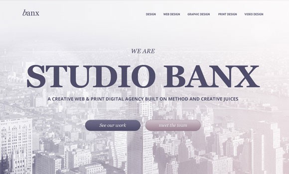 Banx agency psd website template