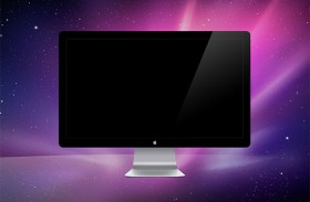 Apple monitor PSD mockup