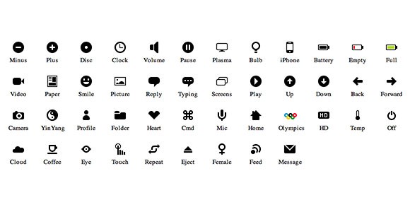 CSS icon set