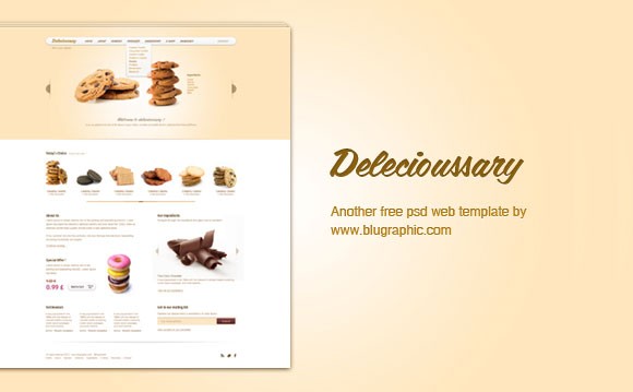 Delicioussary free PSD website template