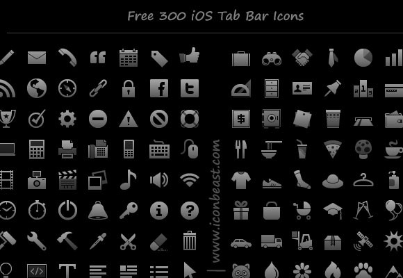 Free iPhone iPad icons symbols