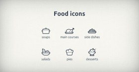 Food icons PSD
