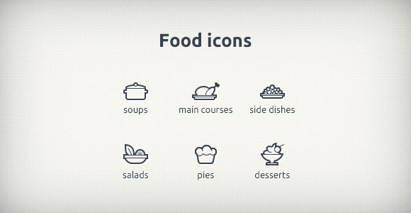 food icons psd