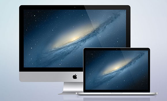 iMac & MacBook PSD mockups