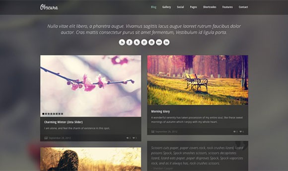Obscura free html template