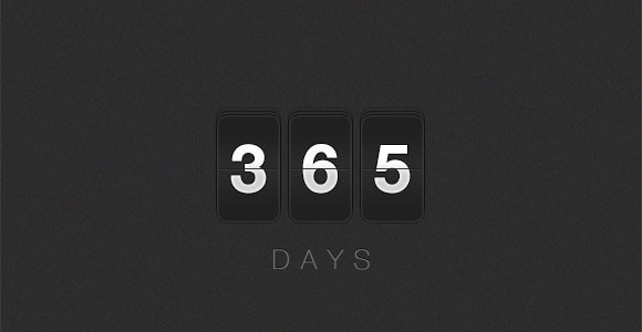 Flip days countdown PSD