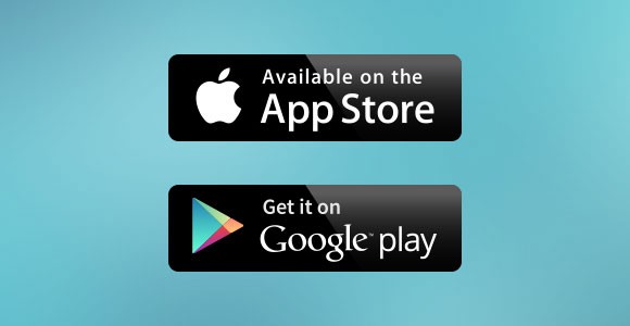 Google play & Apple store badges free PSD