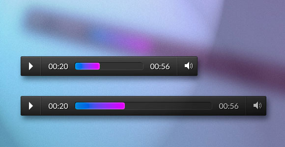 audio controls html css