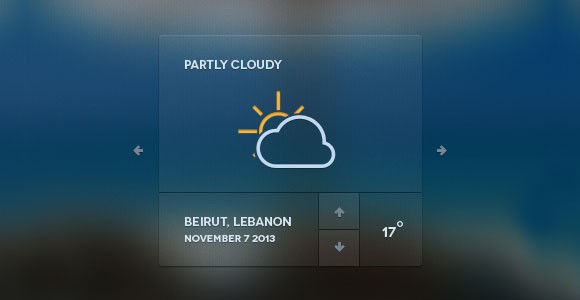 Web Weather Forecast Widget PSD