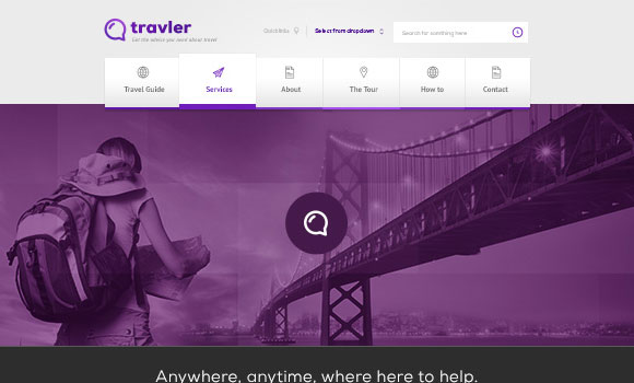 Traveler - free PSD Webdesign