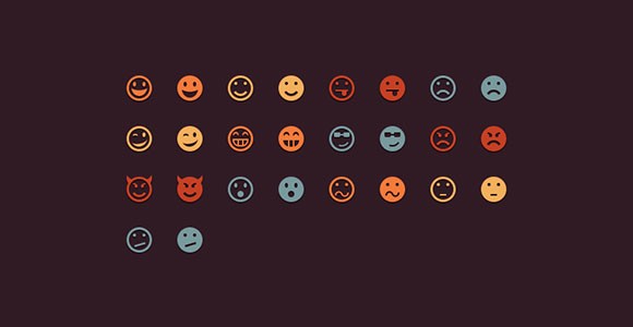 Free PSD simple emoticons