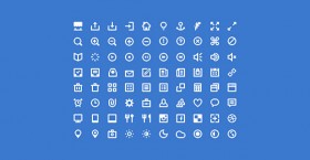 80 Shades of White Icons PSD & icon font