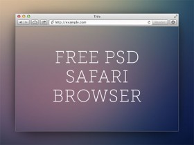 Free PSD Safari browser