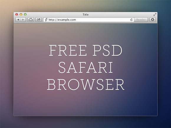 Free PSD Safari browser