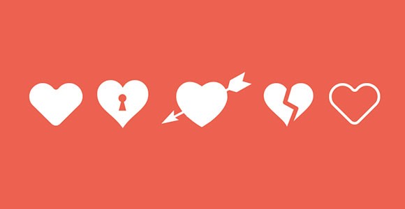Love / Heart free PSD icons