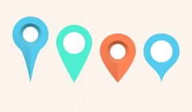 Map pins & markers PSD
