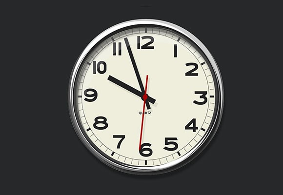 Pure CSS3 wall analog clock