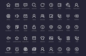 Simple icons PSD by Onlyoly