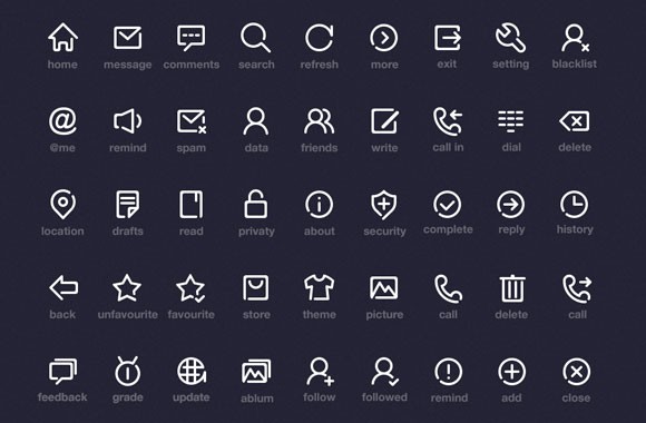 Simple icons PSD by Onlyoly