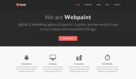 Webpaint - free PSD website template