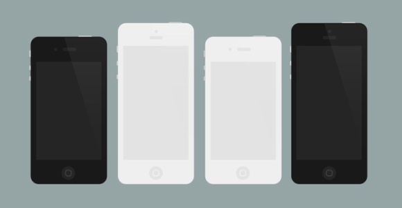 iphone 4 template white