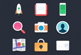 PSD flat icons by Pierre Borodin