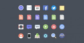 Some free flat icons PSD