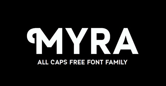 Myra 4F Caps free font