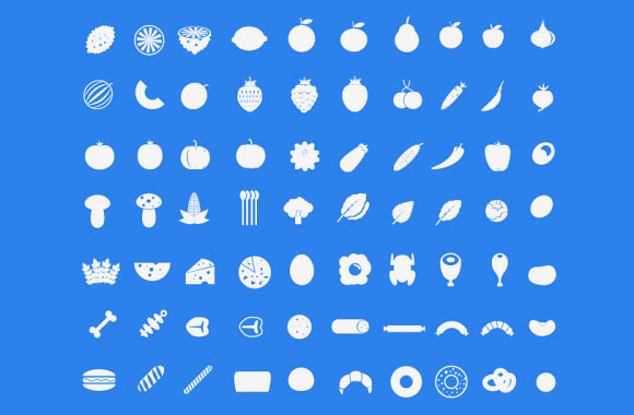 food icons psd