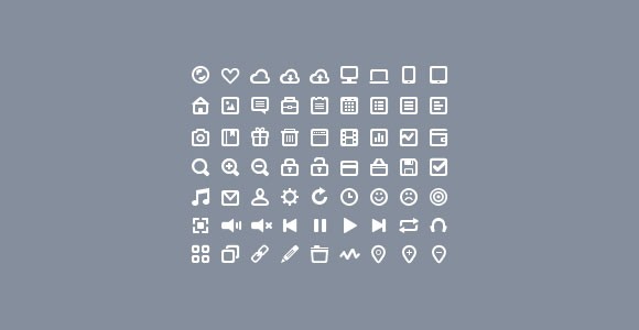 63 mini icons PSD