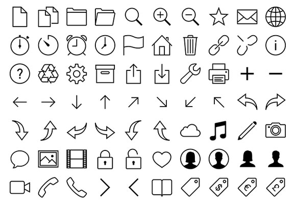 240 free iOS7 icons - Freebiesbug