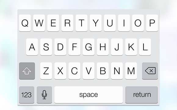 ios7 keyboard shift