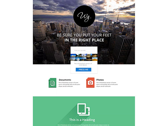 Single page website template Freebiesbug Single page website template Freebiesbug