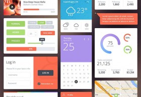 Flattastic UI kit PSD