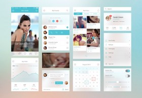 iOS7 UI components PSD