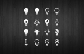 Light bulb icon set