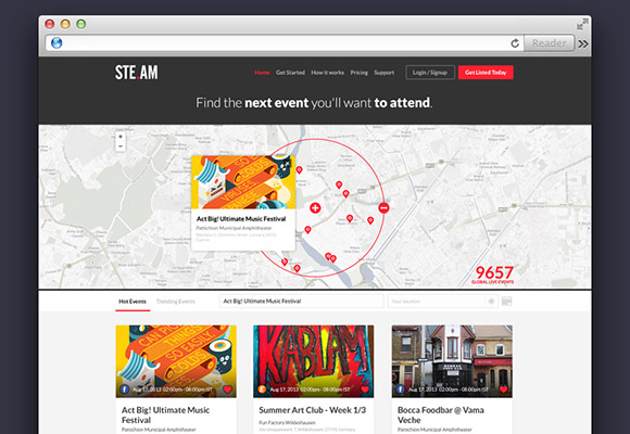 Steam - Free website template - Freebiesbug