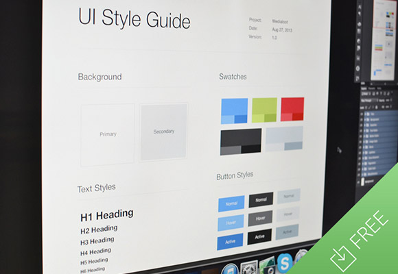 UI Style Guide template - Freebiesbug